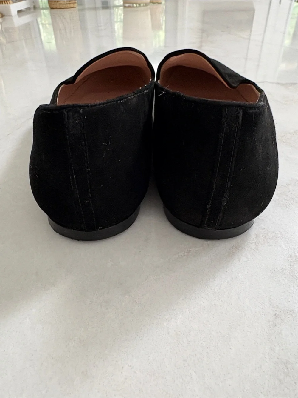 J. Crew Suede Smoking Slippers Shoes in Black Slip On Everyday Casual Size 9.5